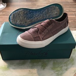 Mauve colored Blowfish slip-on shoes